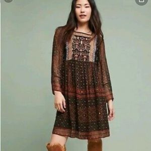 Anthropologie Multicolor Bohemian Dress